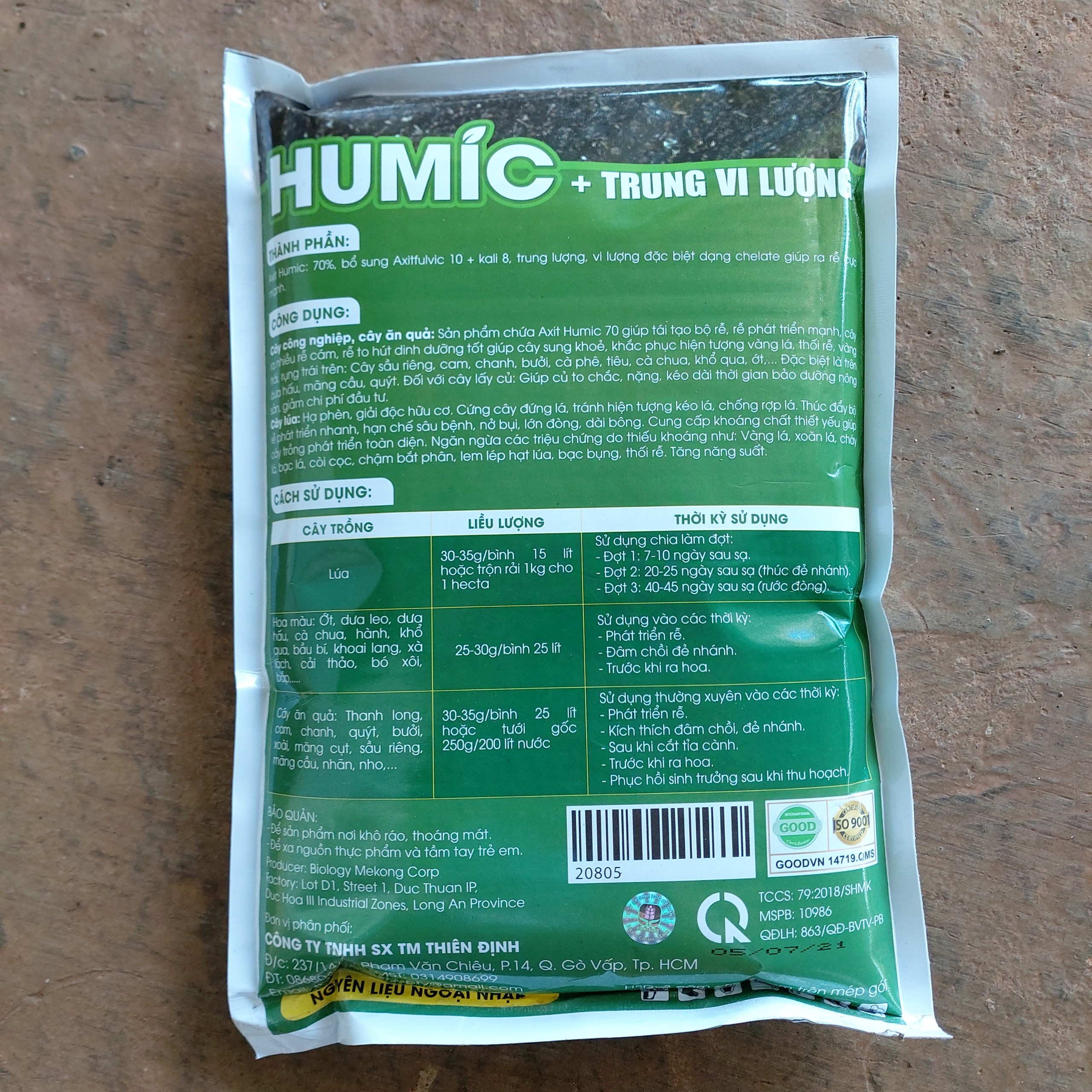 Phân bón lá Humic giúp cải tạo đất cực tốt
