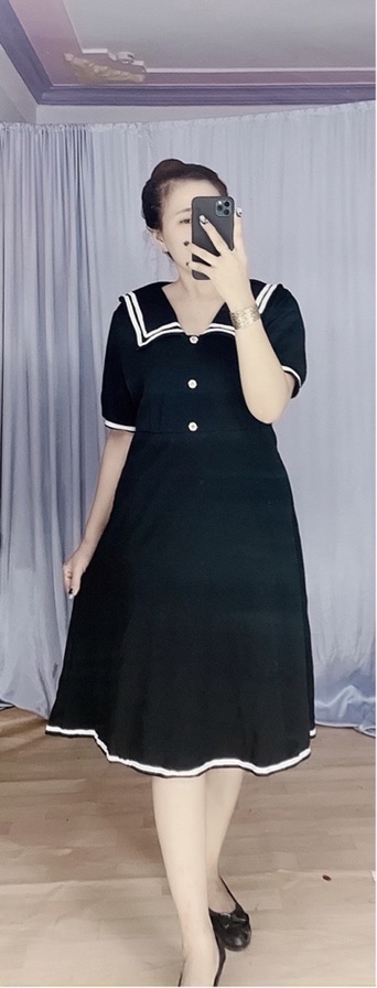 Đầm maxi thuỷ thủ Big size