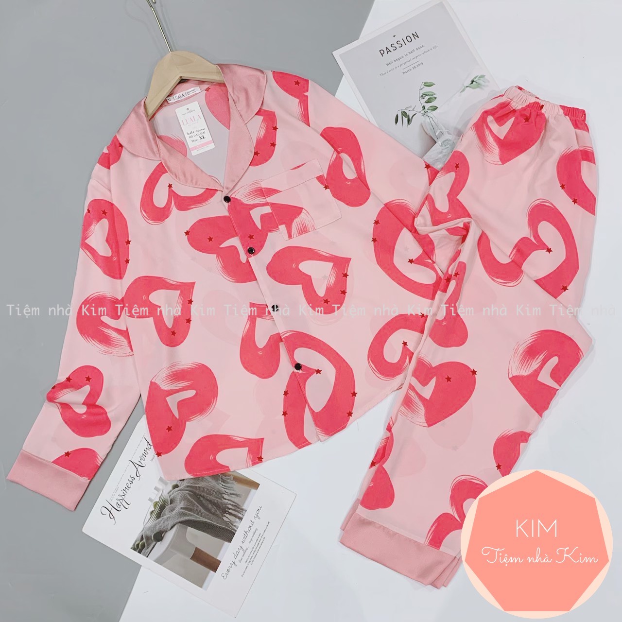 Bộ Pijama Lụa Mango - Bộ Mặc Nhà Cộc Dài - Hàng cao cấp có size