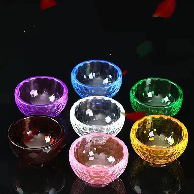 CHÉN THỦY TINH 7 MÀU NHỎ - 6CM