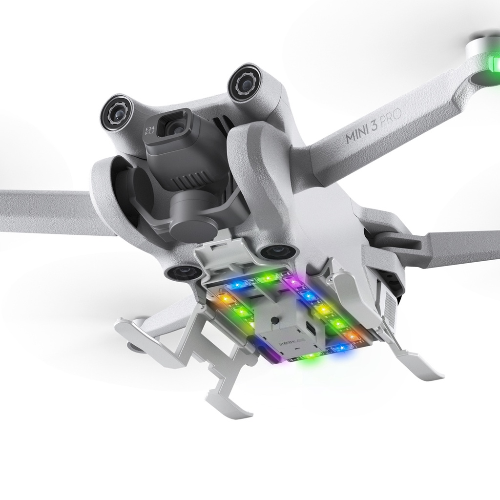Dji Mini 3 PRO LED 起落架可折疊加長著陸防滑迷你 3 PRO 鏡頭防摔保護配件