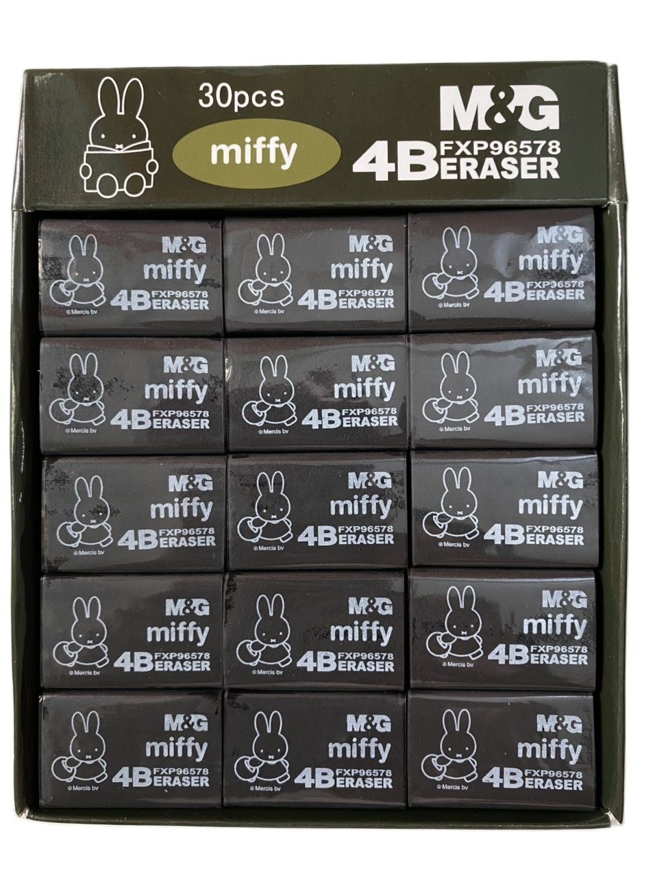 Gôm 4B Đen Miffy M&G 96578 đại/ 2 gôm trung