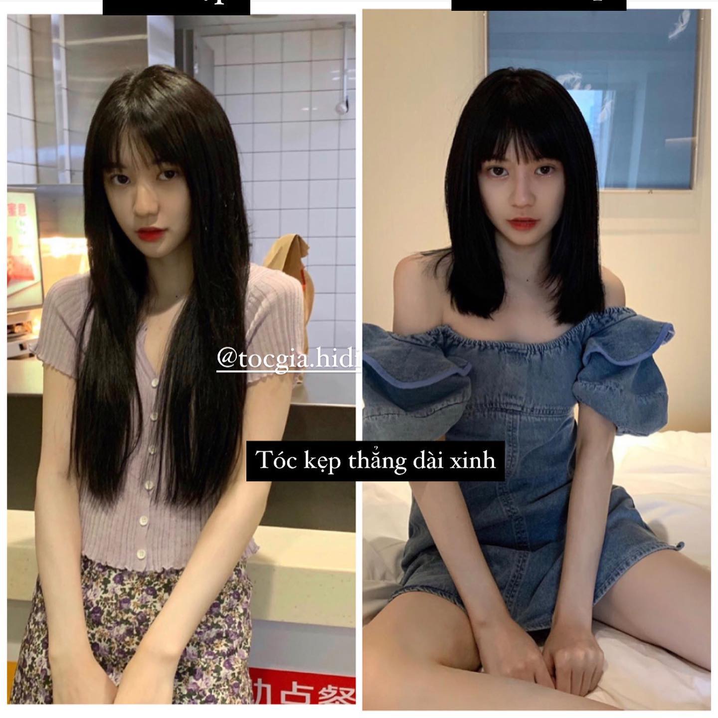 (Sale 175k) Tóc giả Tóc kẹp U duỗi thẳng