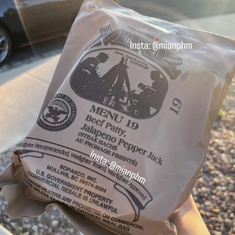MRE quân đội Mỹ, đồ ăn quân đội của lính mỹ ( Set B từ menu 13-24 )