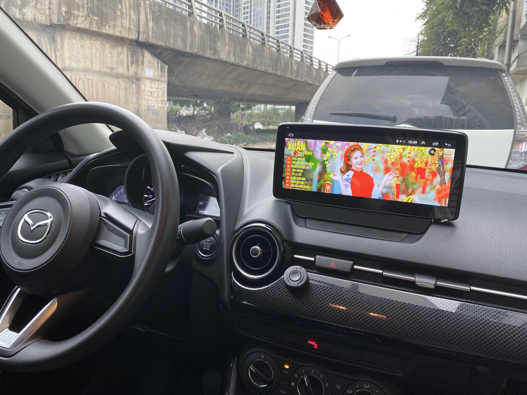 Cường lực màn độ Androi 10.25inh trên xe Mazda