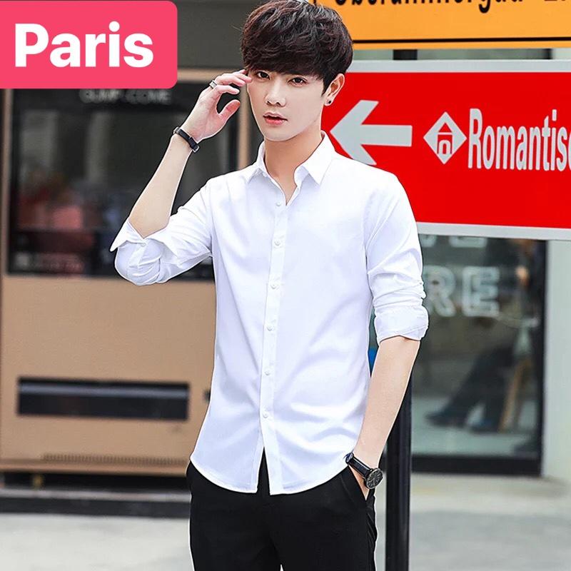 ÁO SƠ MI KATE LỤA NAM CHỐNG NHĂN HỌC SINH SINH VIÊN SOÁI KA CHỐNG NHĂN HOT TREND CAO CẤP - PARIS FASHION