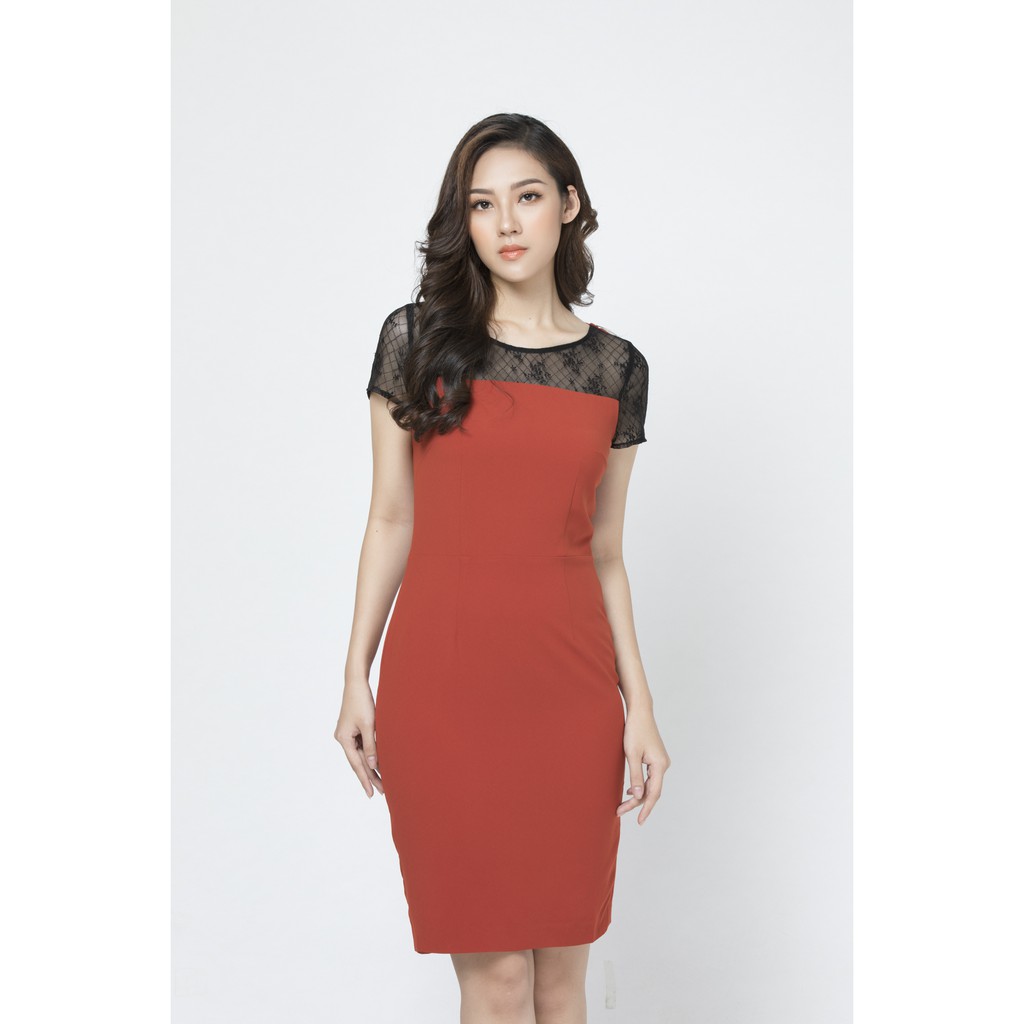 Voucher siêu sale 15% đầm ôm phối lưới heradg - sdc18028