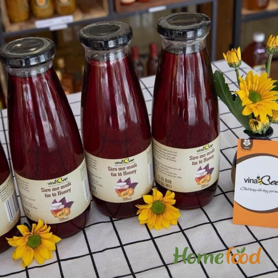 Nước tía tô mơ muối mật ong chai 500ml