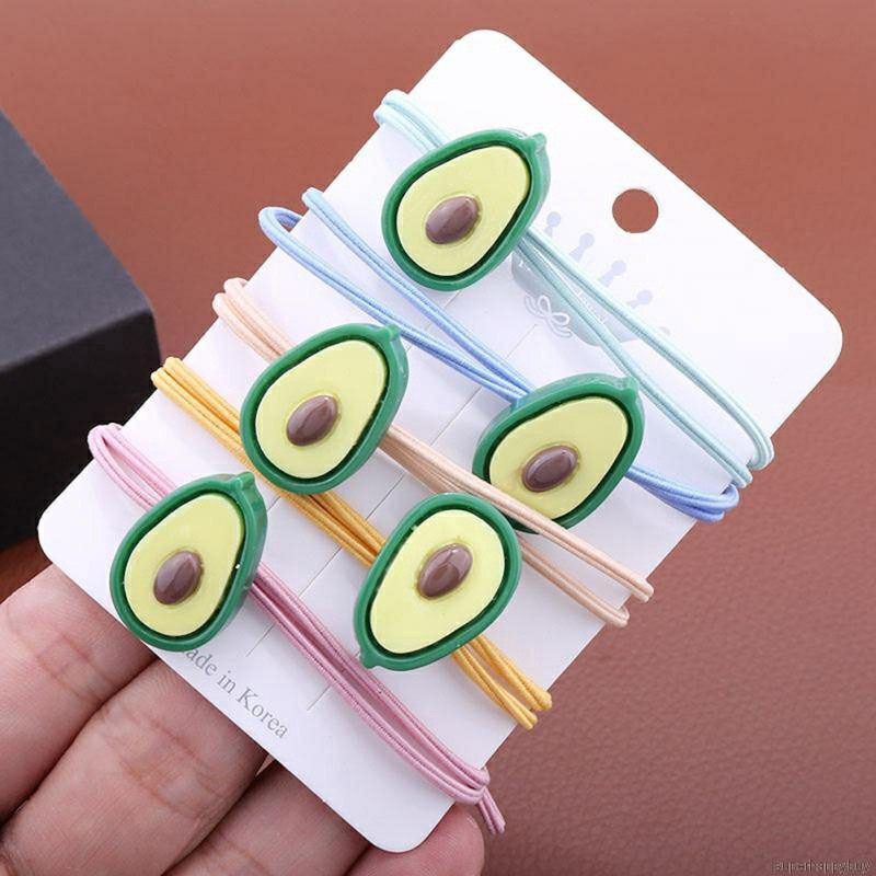 4 Dây Thun Cột Tóc, Buộc Tóc Quả Bơ Đẹp Dễ Thương