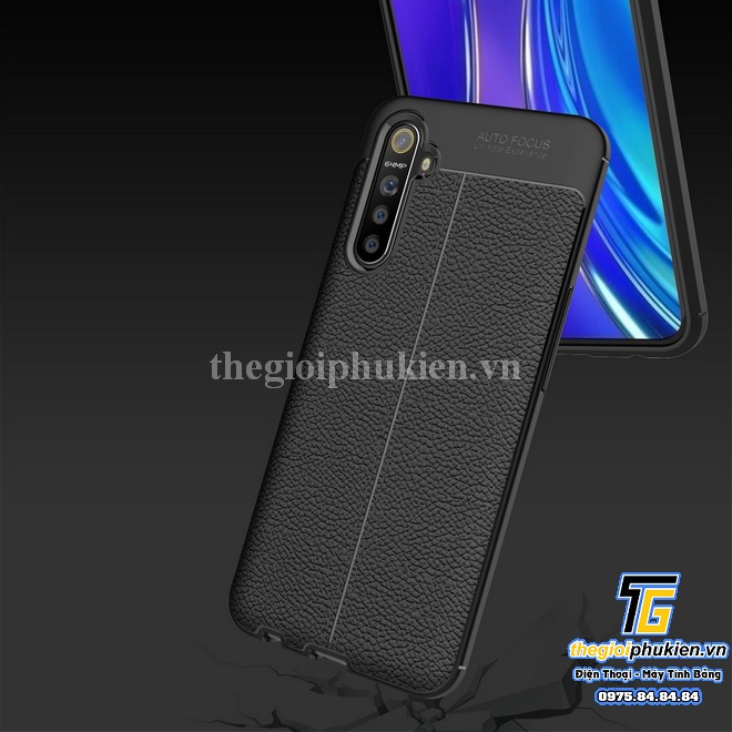 Ốp lưng OPPO Realme XT silicon giả da, chống sốc Auto Focus