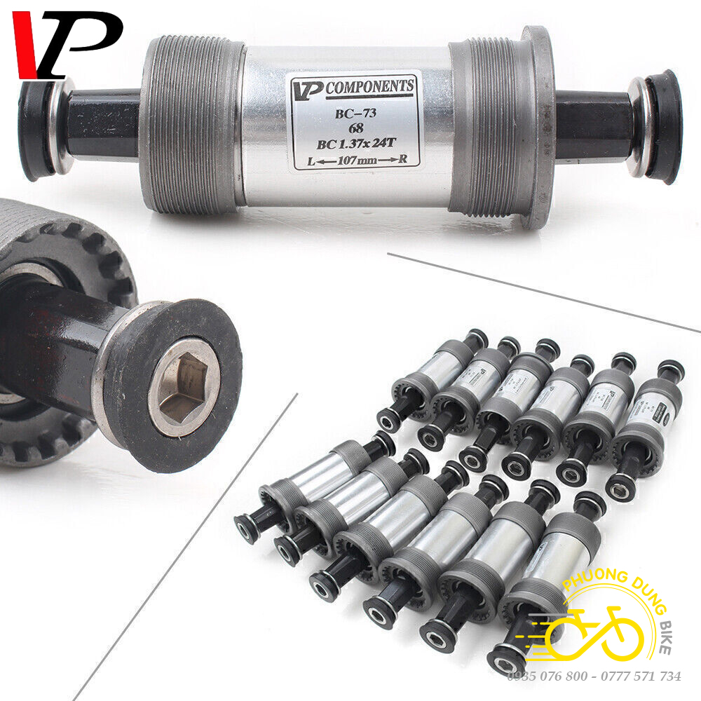 Trục giữa cốt vuông bạc đạn xe đạp VP BC73 - Nhiều Cỡ