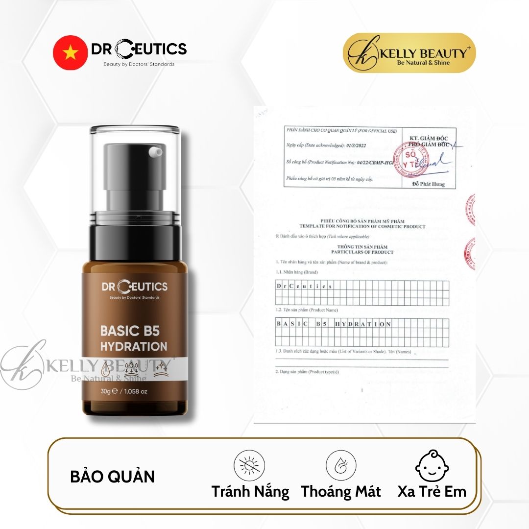 Tinh Chất Dưỡng Ẩm Cho Da Dầu DrCeutics Basic B5 Hydration | Kelly Beauty
