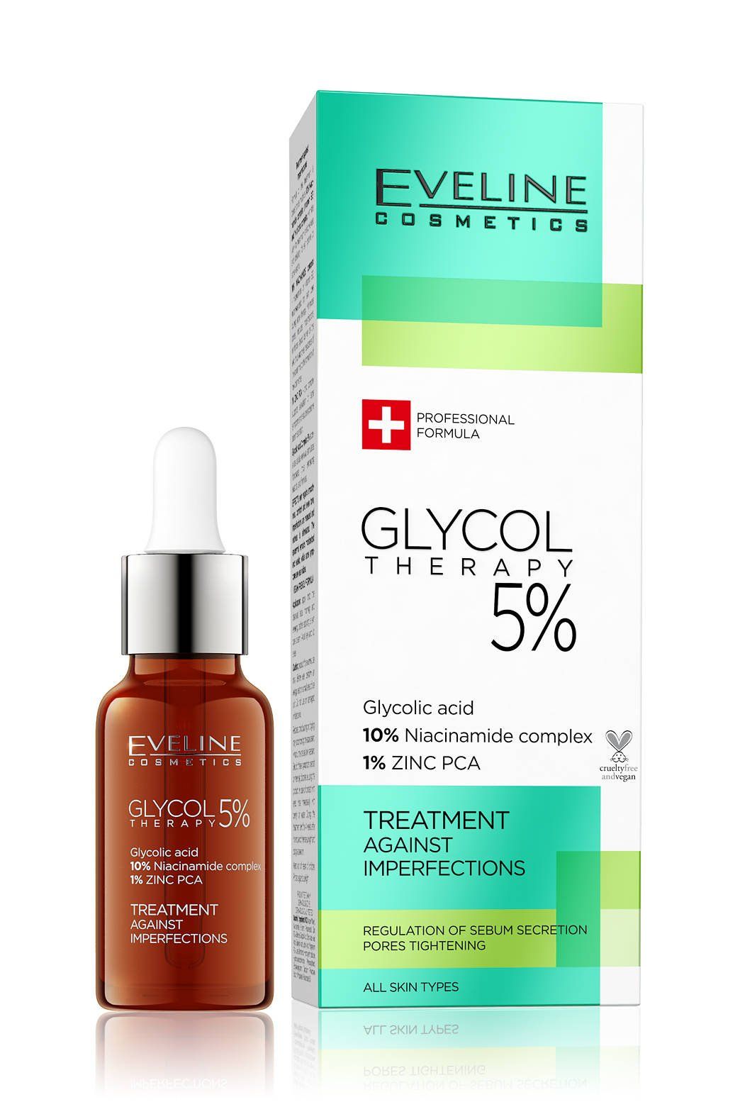 Serum Eveline Glycol Therapy 5% giảm mụn, se khít chân lông