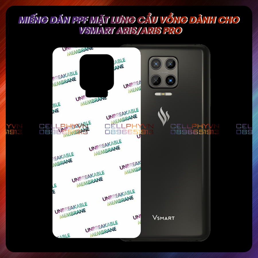 Miếng Dán Mặt Lưng PPF Cầu Vồng Dành Cho VSMART ARIS / ARIS PRO