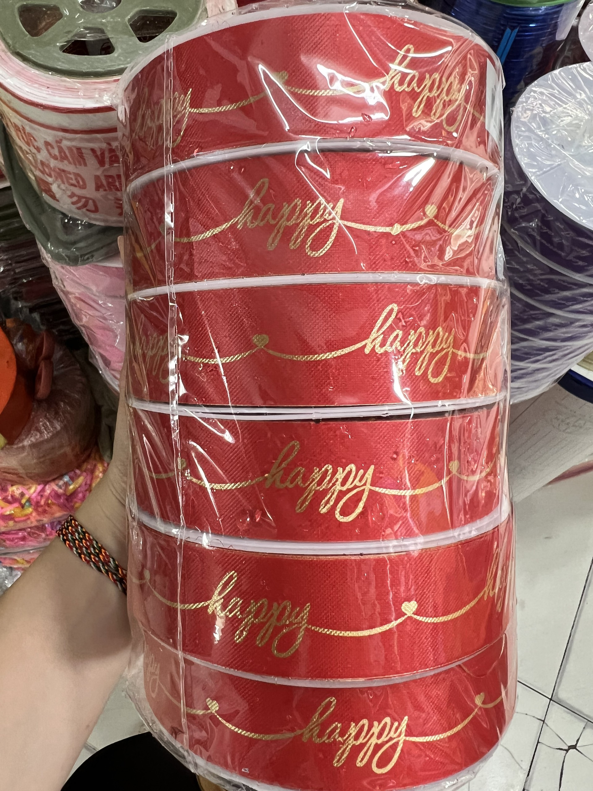 Plastic ribbon crown format 3cm * 45m