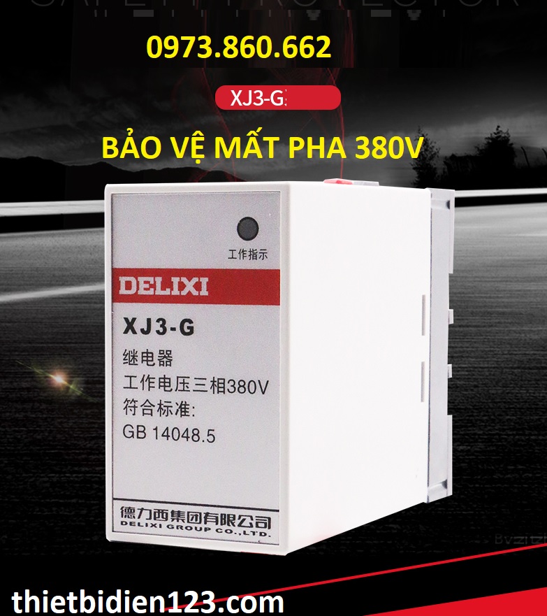 Bảo vệ mất pha, đảo pha XJ3G DELIXI 380V