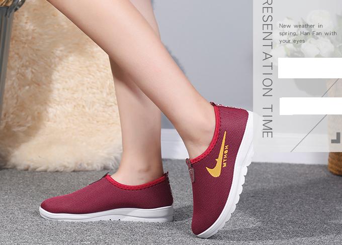 Giày nữ NTH  thể thao  2 màu đen đỏ có clip