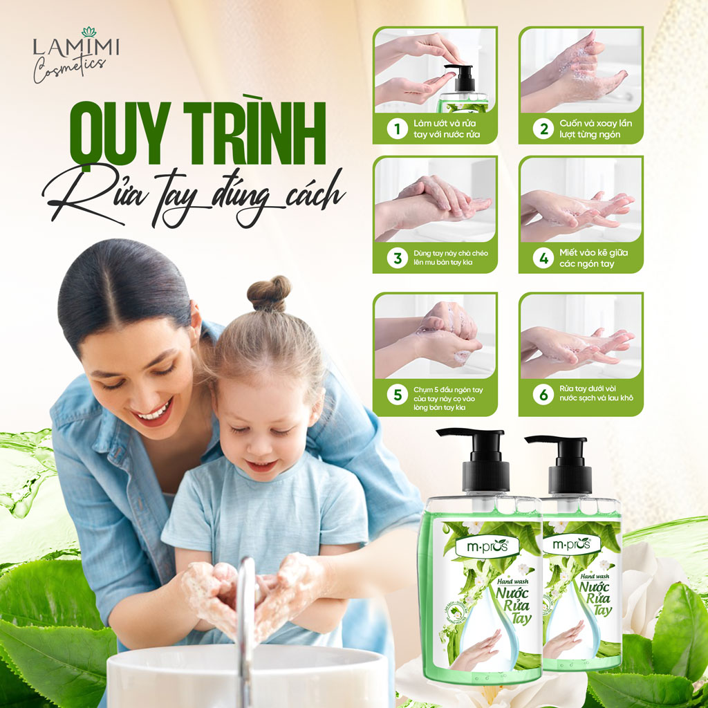 M.Pros Hand Sanitizer 500ml - Moisturizes the Skin, Safe for the Skin, Has a Gentle Fragrance - Genuine Lamimi