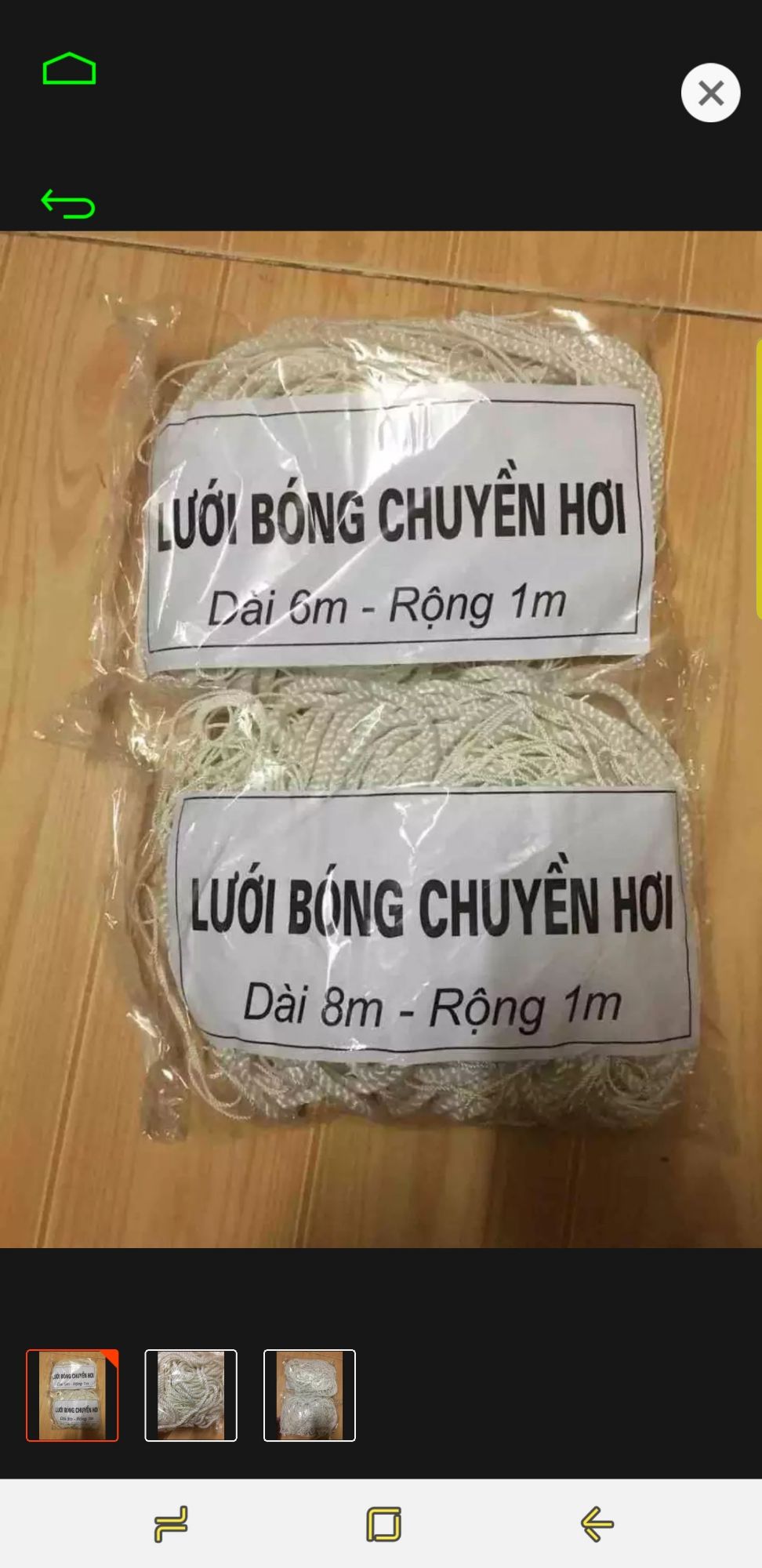 Lưới bóng chuyền hơi dài 8m cao 1m
