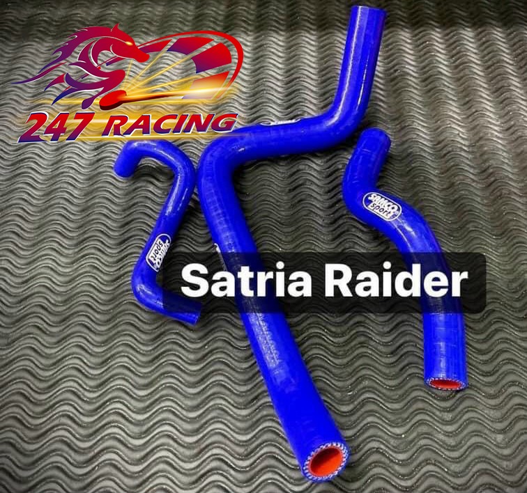 Ống nước Samco gắn Satria,Raider màu Xanh