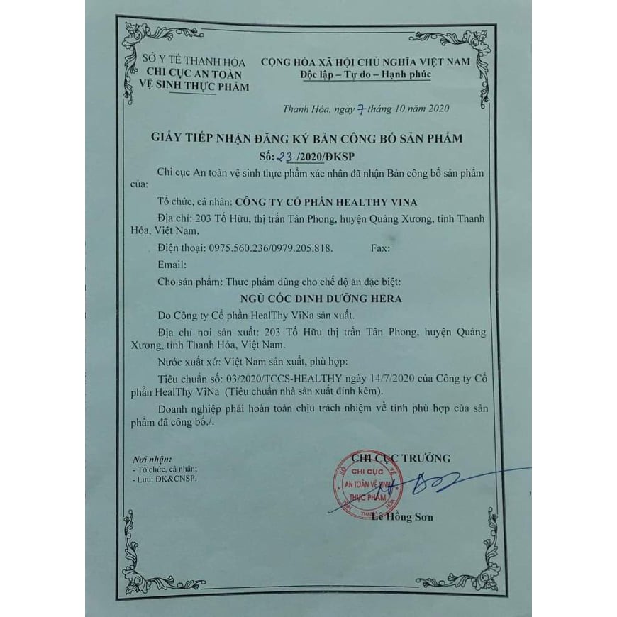 Ngũ cốc dinh dưỡng tăng cân Hera