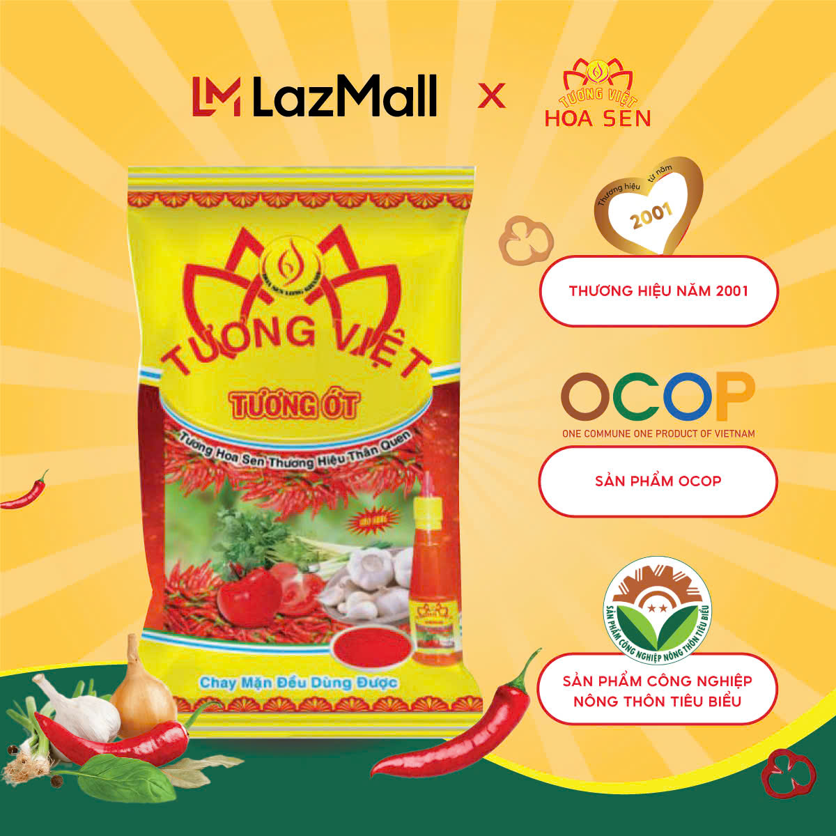 Tương Ớt Gói 500g