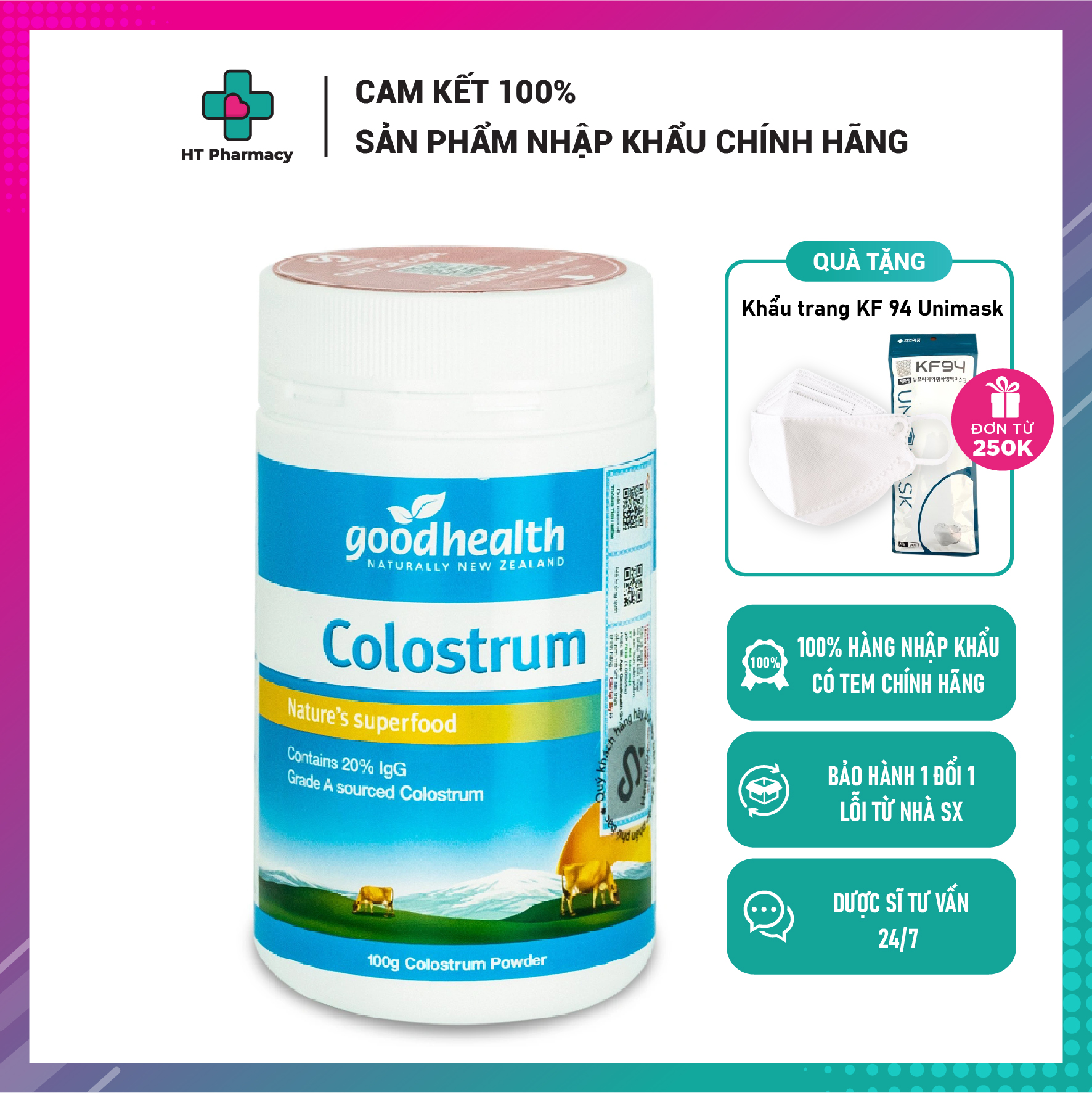 Sữa non Goodhealth Colostrum Powder 100g - [New Zealand]