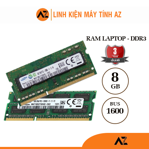 Ram Laptop DDR3 8GB BUS 1600 (Bảo Hành 36 Tháng)