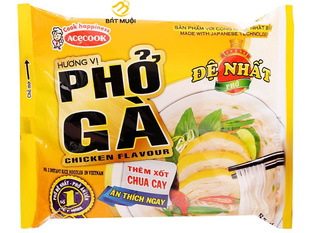 [Chọn vị] Phở Đệ Nhất gói 63g (bò, gà, bò tái lăn...) - Thùng 30 gói - CTY BÁT MUỘI