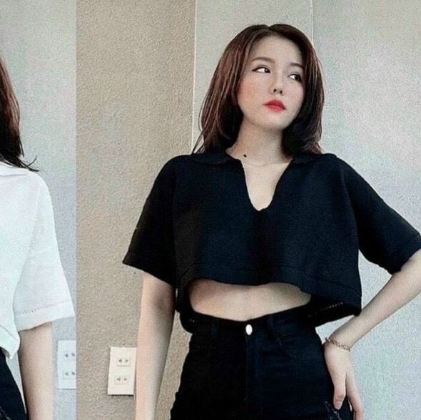 Áo thun nữ pom rộng ROPTOP borip cực xinh.