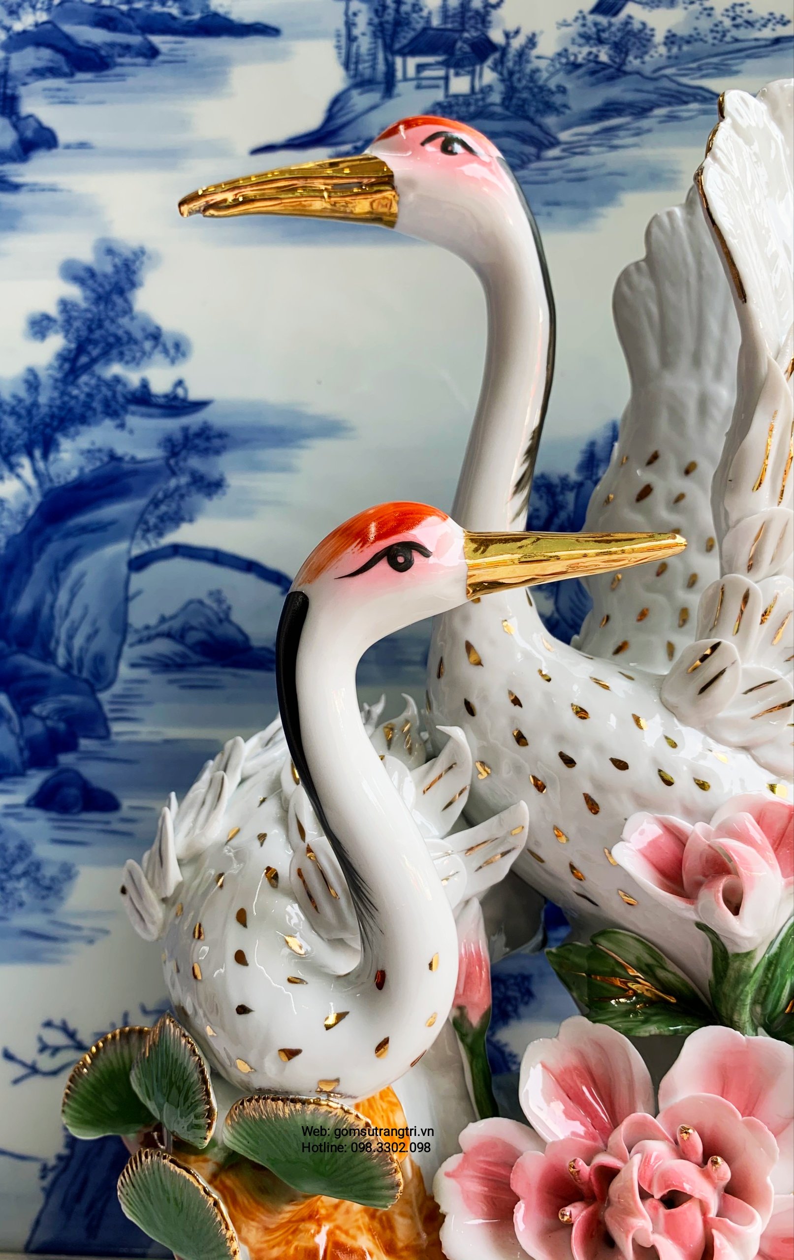 Tượng Đôi Chim Hạc - Gốm Sứ Trang Trí Shop