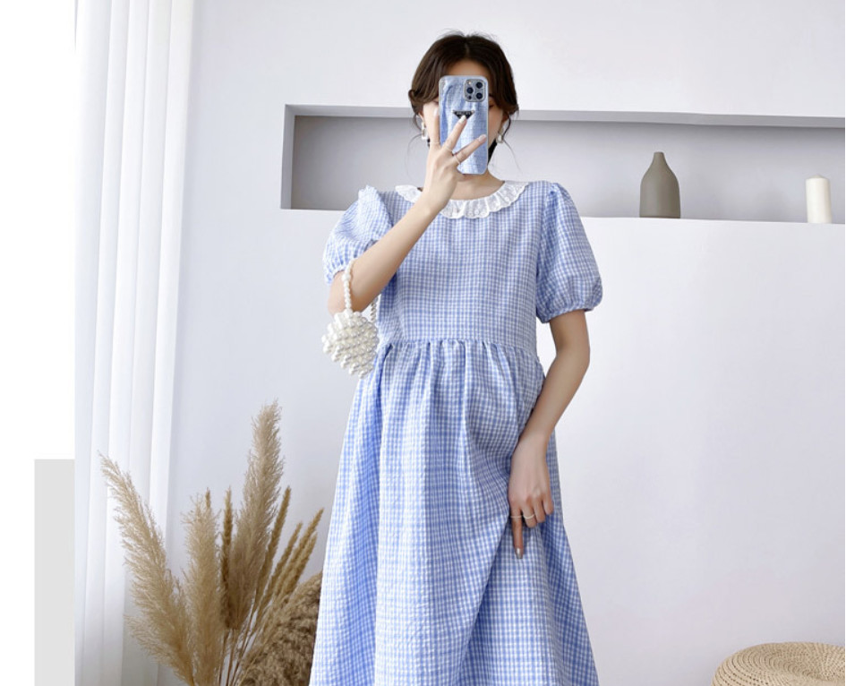 [HCM]ĐẦM BẦU VÁY BẦU CÔNG SỞ  CA RÔ ,CỔ REN TRÒN