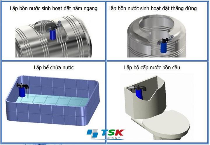 Van phao cơ thế hệ mới ( Bơm nước tự động ) Lắp phi 21 và phi 27
