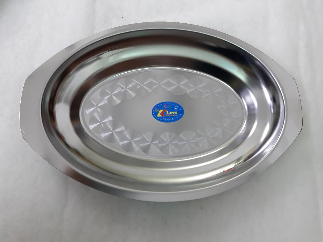 2 Dĩa trơn sâu lòng inox 35cm và 40cm