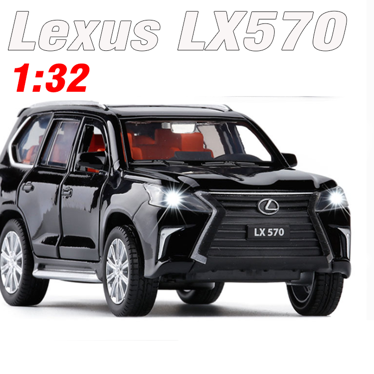 Mô hình xe Lexus LX570 tỉ lệ 1:32 bằng KIM LOẠI đồ chơi trẻ em xe mở được các cửa có âm thanh và đèn