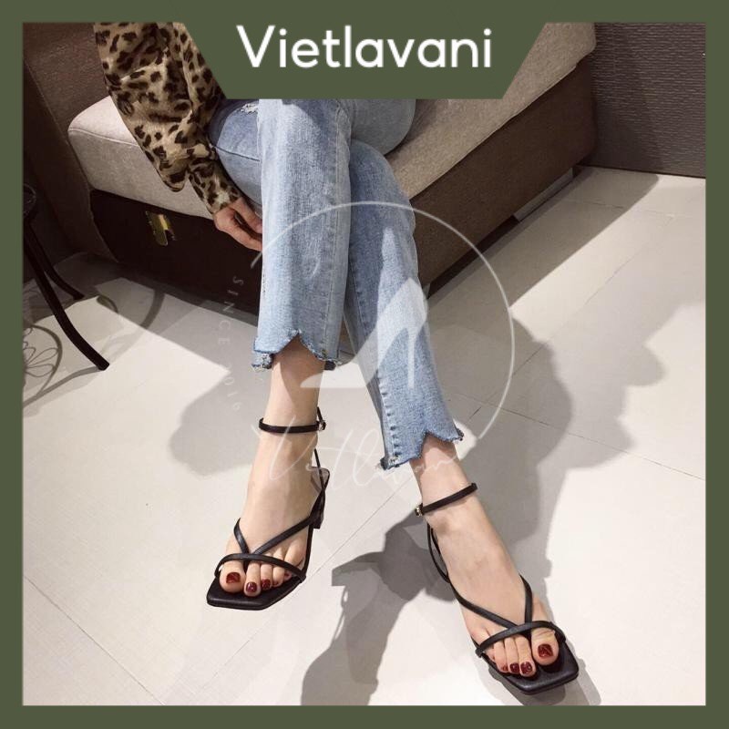 SANDAL XỎ NGÓN 5 PHÂN GÓT VUÔNG MÃ VNXKS13