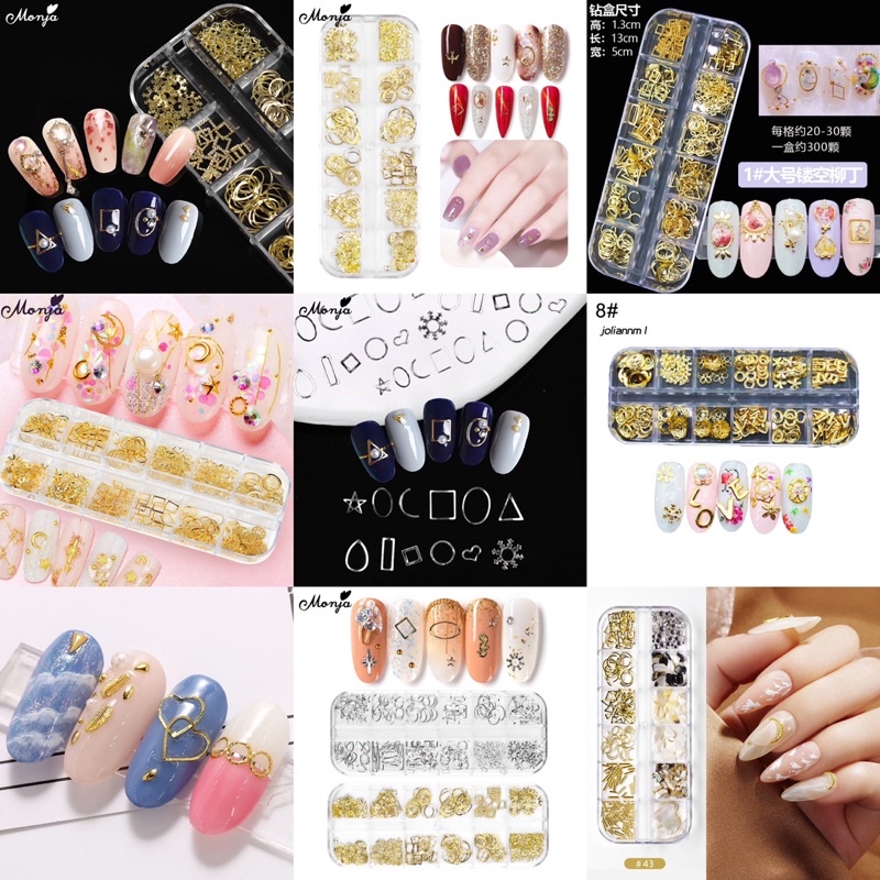 Cham phụ kiện Nail khay dài đủ mẫu HOT nhất