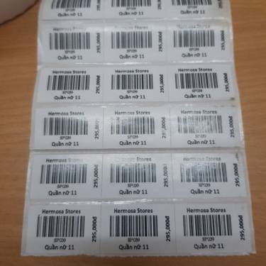 Giấy in mã vạch 35 x 22 loại 3 tem 1 hàng