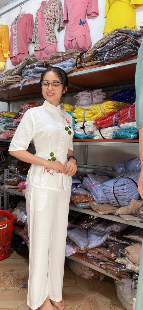 ĐỒ LAM ĐI CHÙA MẪU CÁ NGỌC VẢI LỤA NGỌC