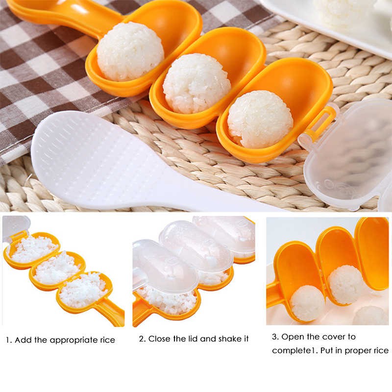 Bộ Khuôn Làm Cơm Nắm+Muỗng Múc Cơm Tiện Lợi Cho Bé