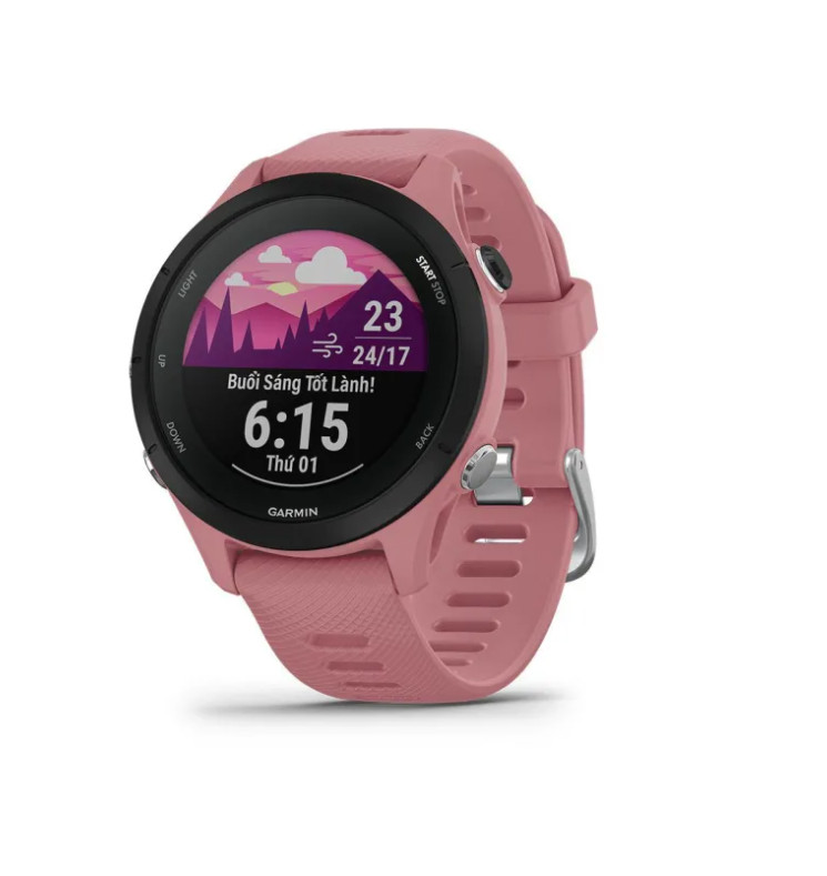 Đồng hồ Thông Minh Garmin Forerunner 255S Basic GPЅ (Light Pink/ Power Grey) - Hàng Chính Hãng
