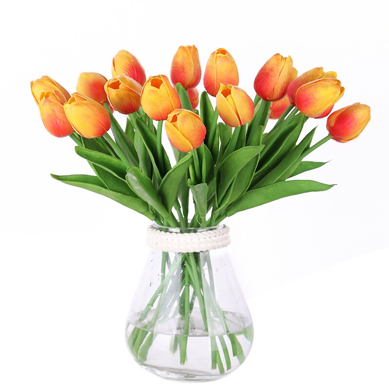 Hoa tulip giả De'cor 90, giống thật 99% hoa lụa decor cao cấp