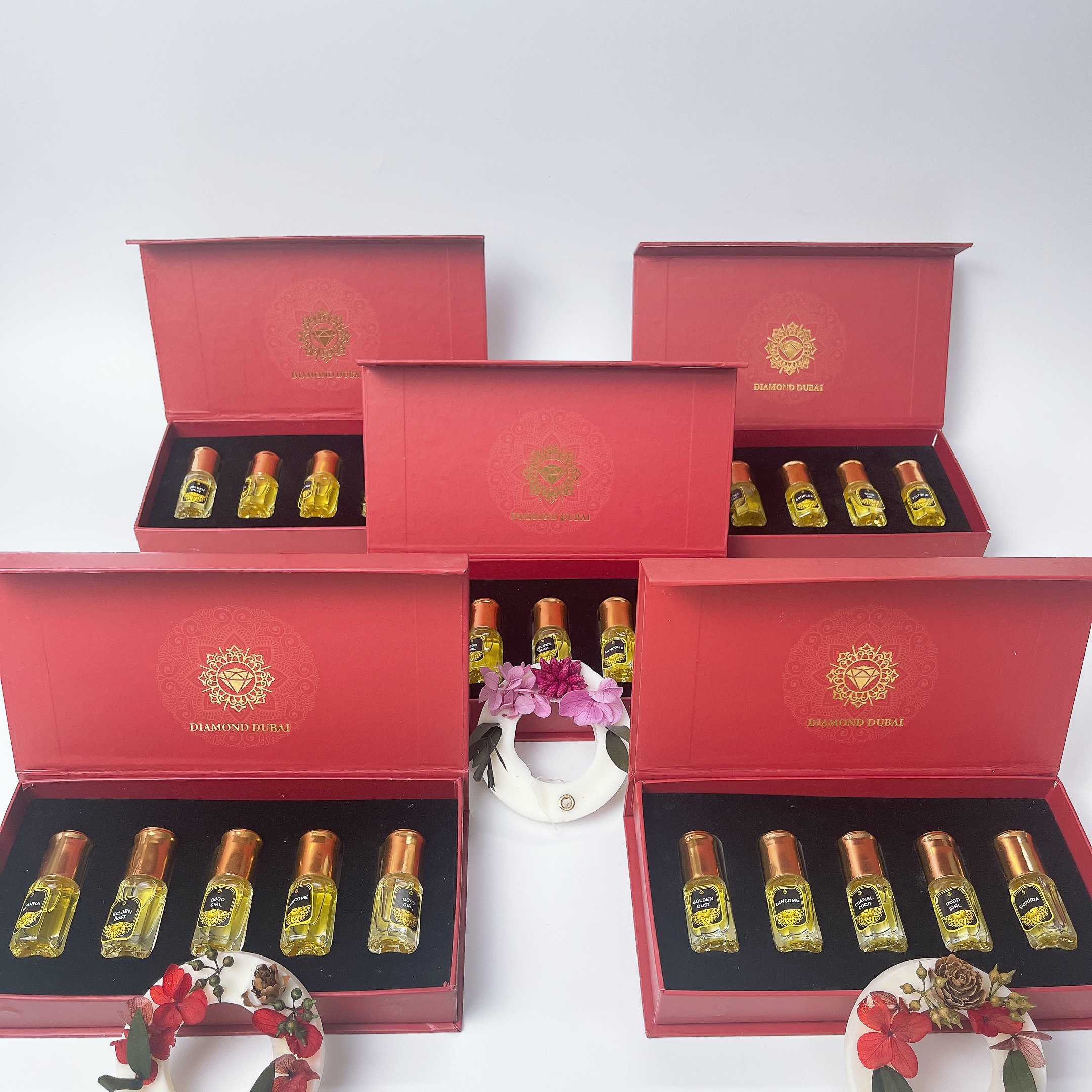 Set 5 lọ tinh dầu nước hoa dubai mini dạng lăn siêu thơm