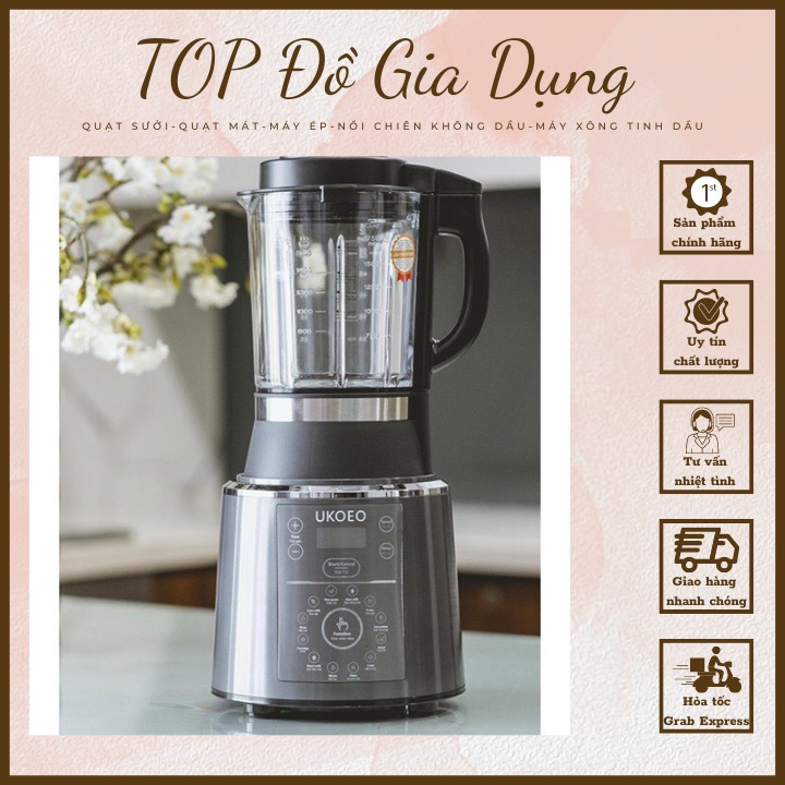 Máy làm sữa hạt ukoeo pr5 plus, máy làm sữa hạt ukoeo - nắp inox- bảo hành 12 tháng
