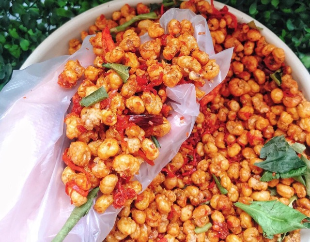 Combo Bắp rim sate mix khô bò lá chanh + cơm cháy tép khô gà lá chanh siêu ngon