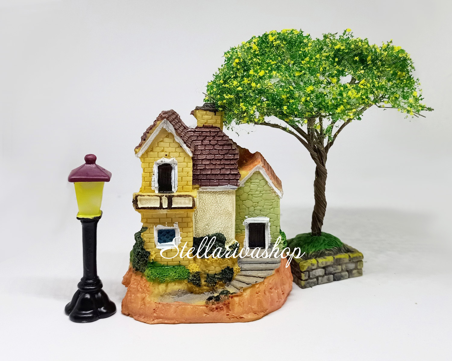 Mô hình đèn đá trang trí sân vườn, terrarium