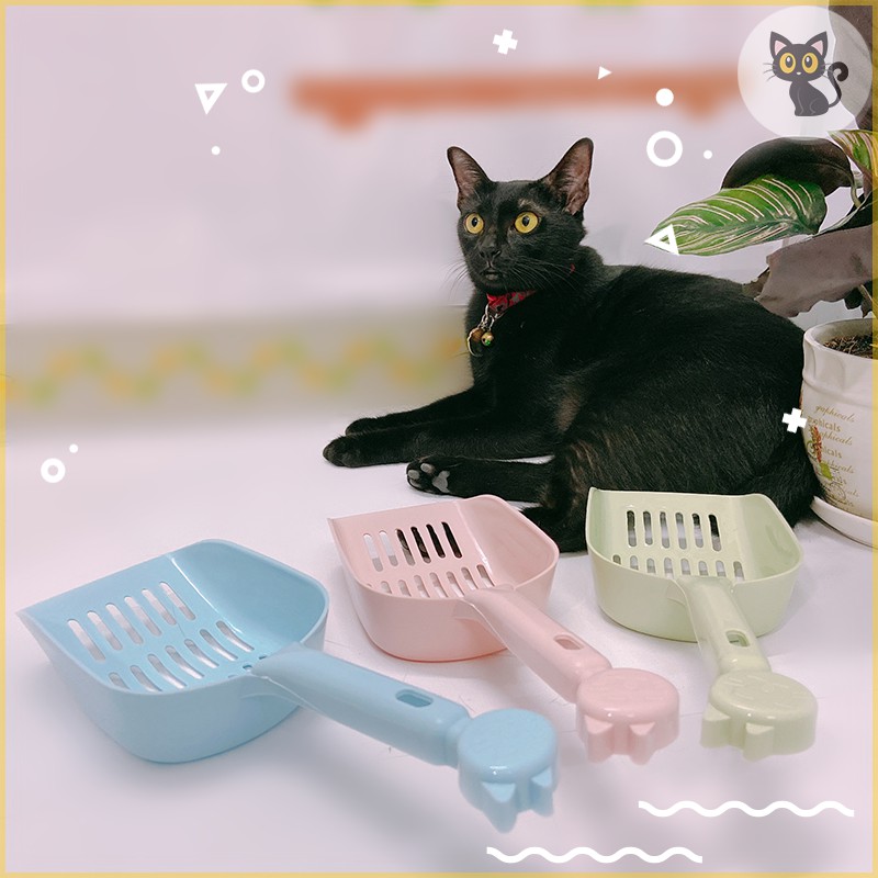 Xẻng xúc cát vệ sinh cho mèo (cán xẻng hình mèo) - Py Pug & Cat Mun