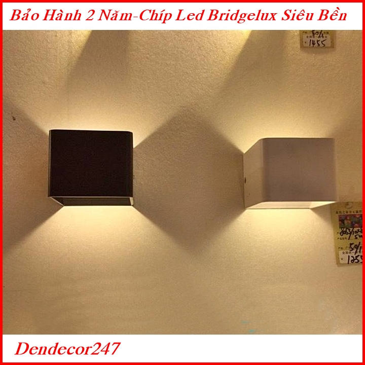 Đèn Tường Led Trang Trí Nội Thất RA17- Hắt Sáng 2 Đầu ánh Sáng Vàng - Kích Thước 10x10x8cm - Bảo Hành 2 Năm