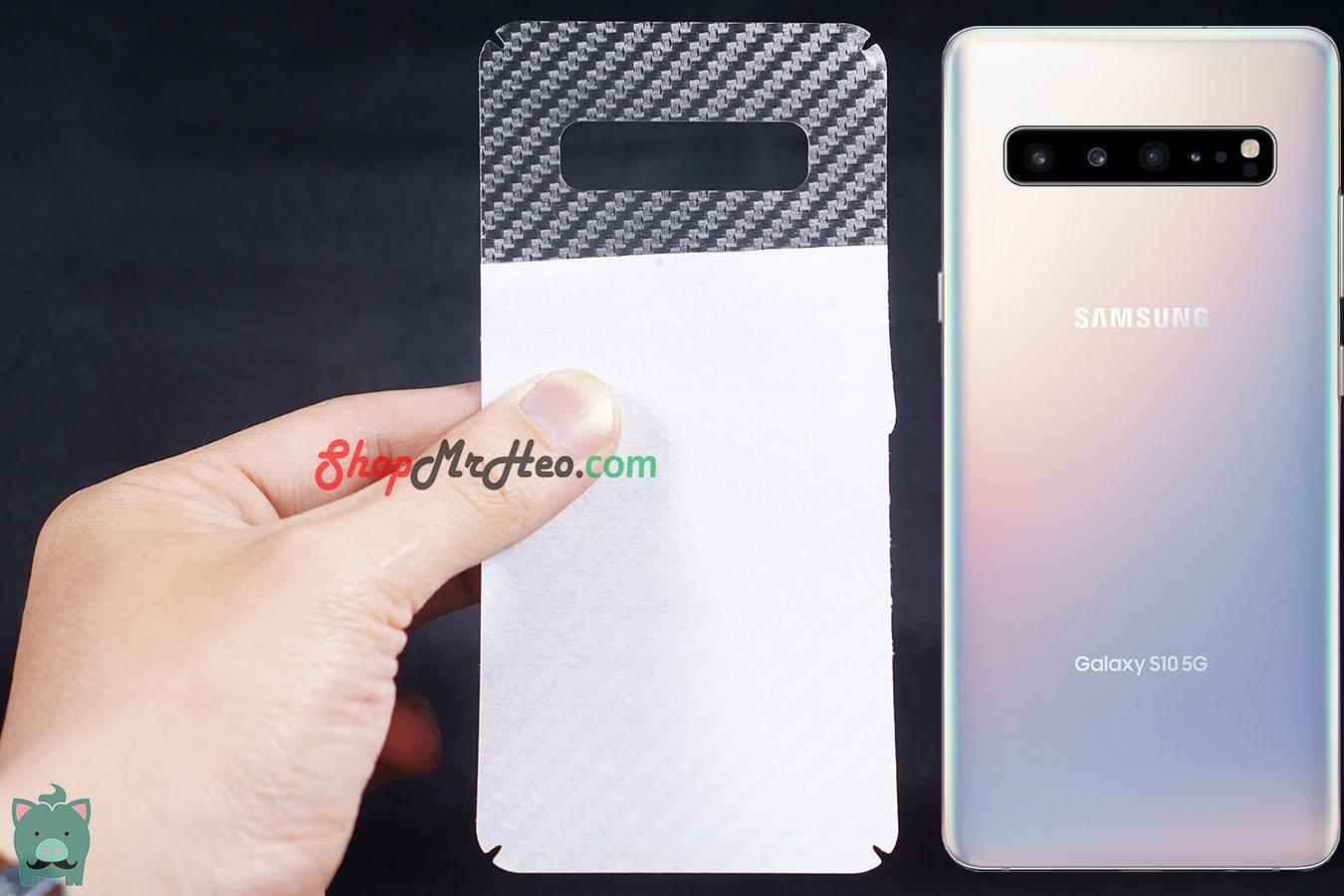 [HCM]Bộ 3 Skin Dán Mặt Sau Lưng Vân 3D Samsung Galaxy S10 5G
