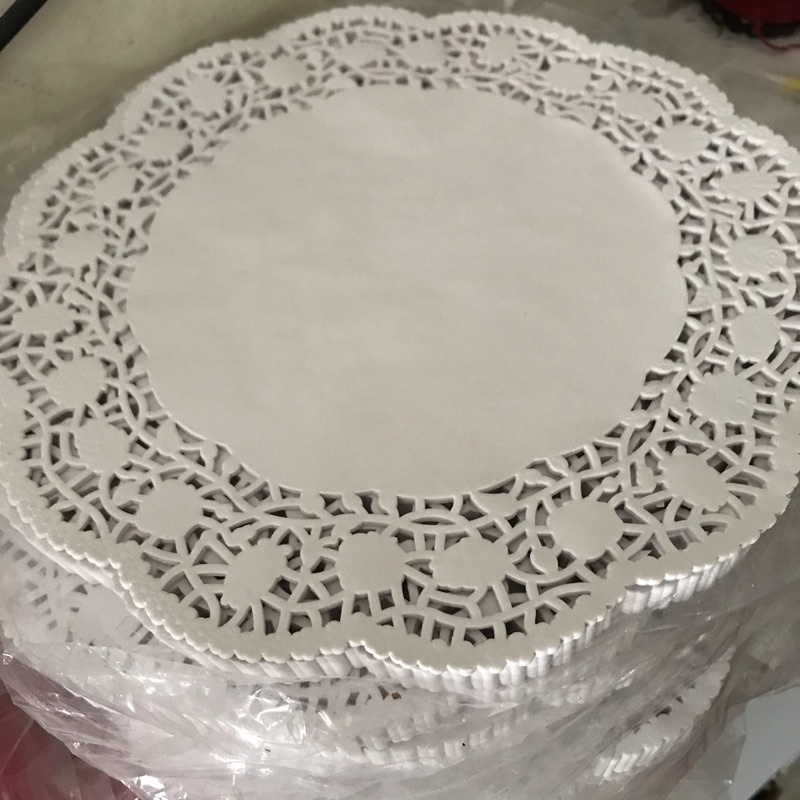 Set 25 tờ giấy ren lót bánh size 24cm